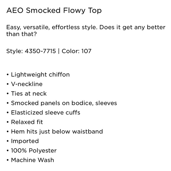 New American Eagle Women’s Smocked Flowy Top - XXLarge - Floral - Picture 5 of 6